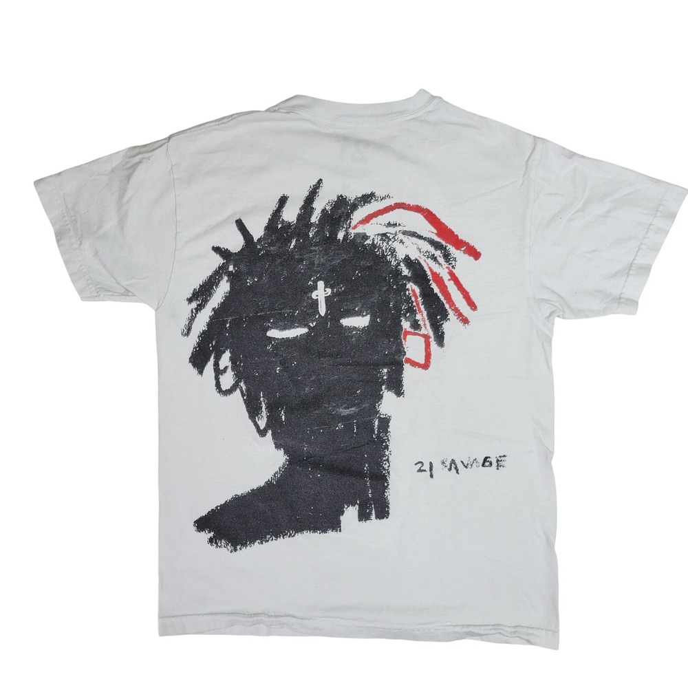 21 Savage American Dream Tour 2024 Graphic T-Shirt White Mens Medium SG Merch
